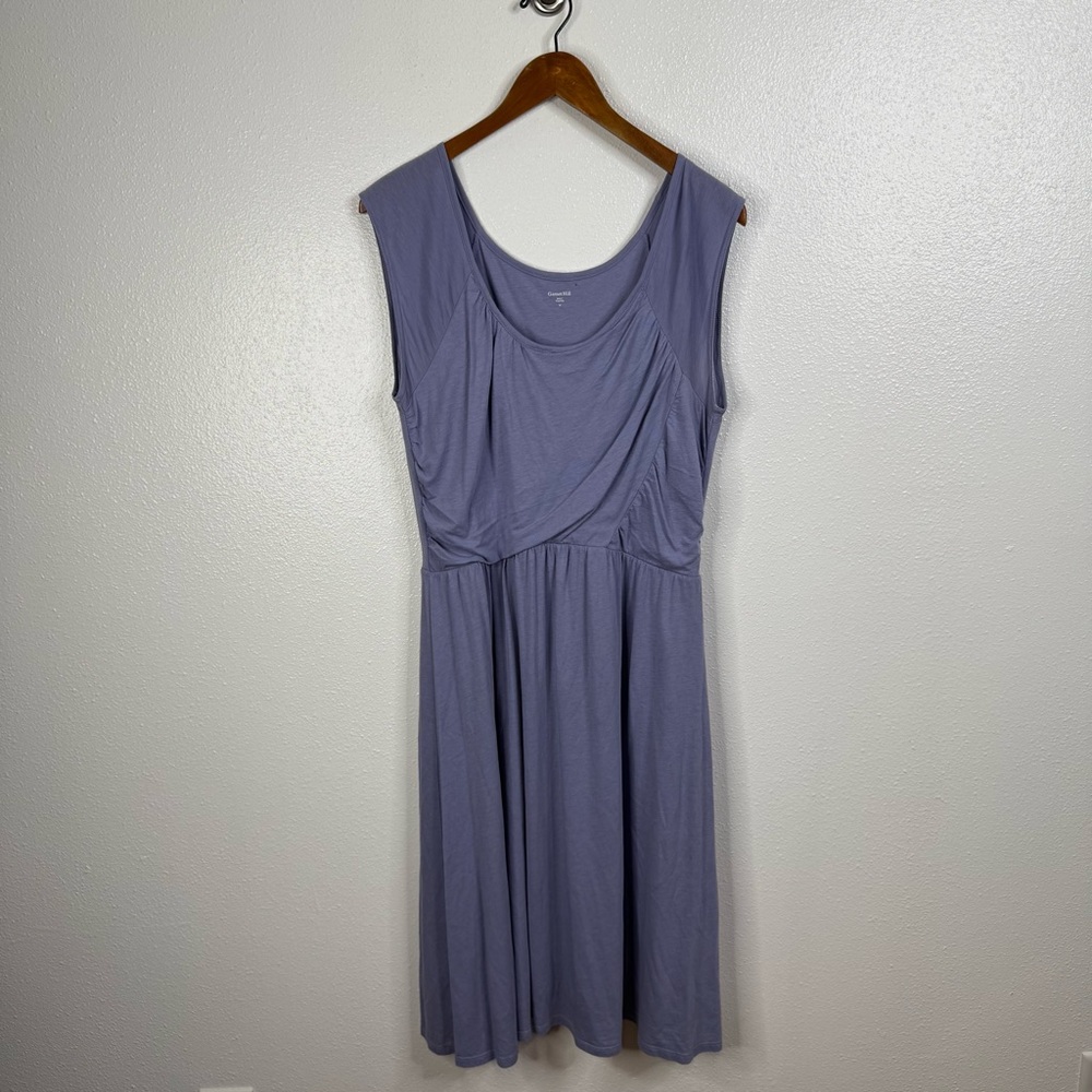 Garnet Hill Blue Knit Midi Dress Size‎ 12